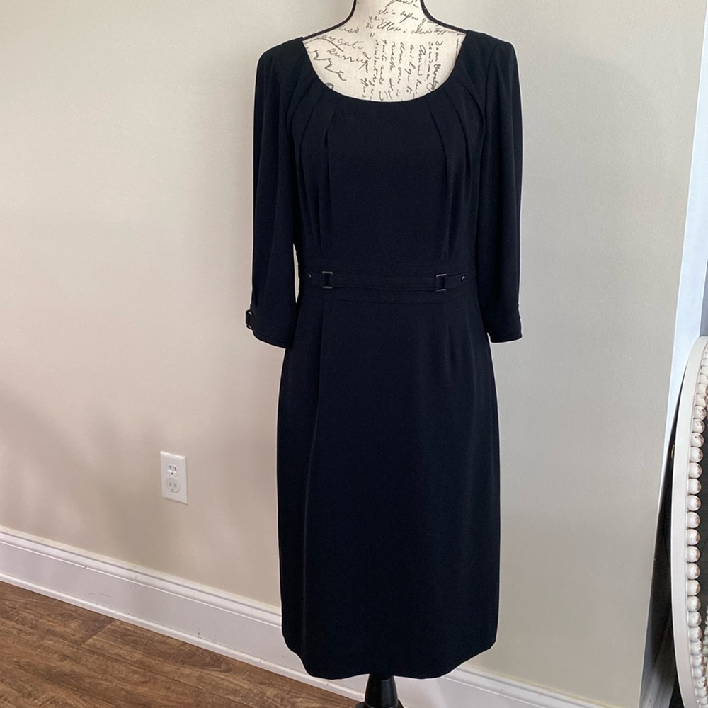 Tahari black formal dress.